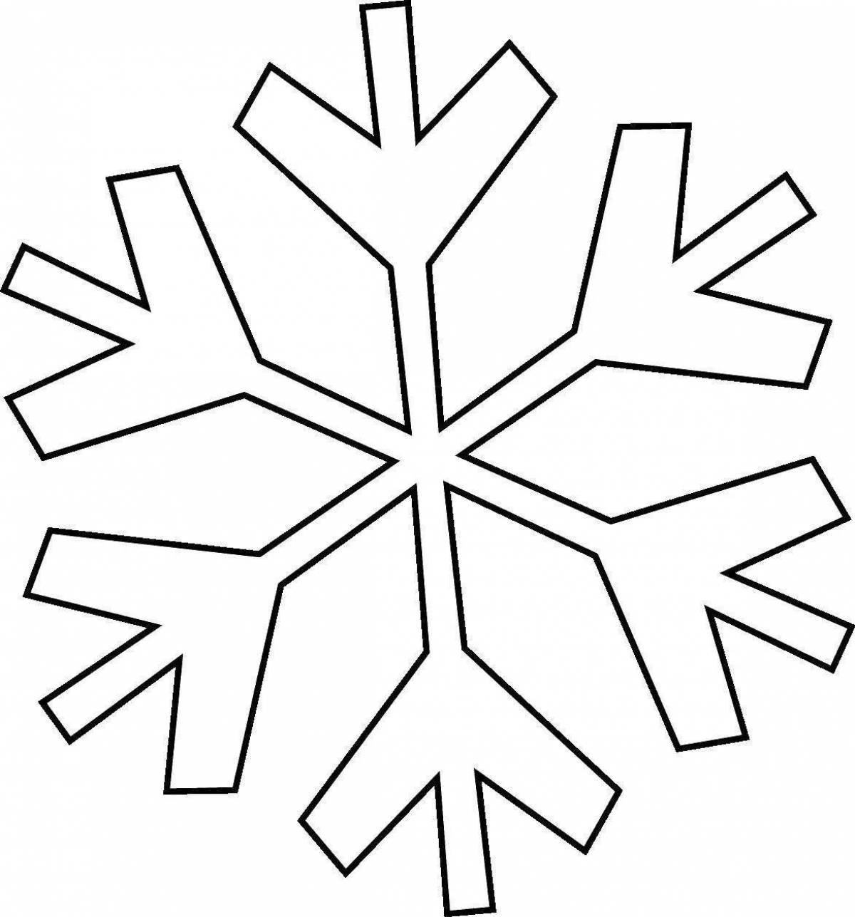 Impressive snowflake coloring page