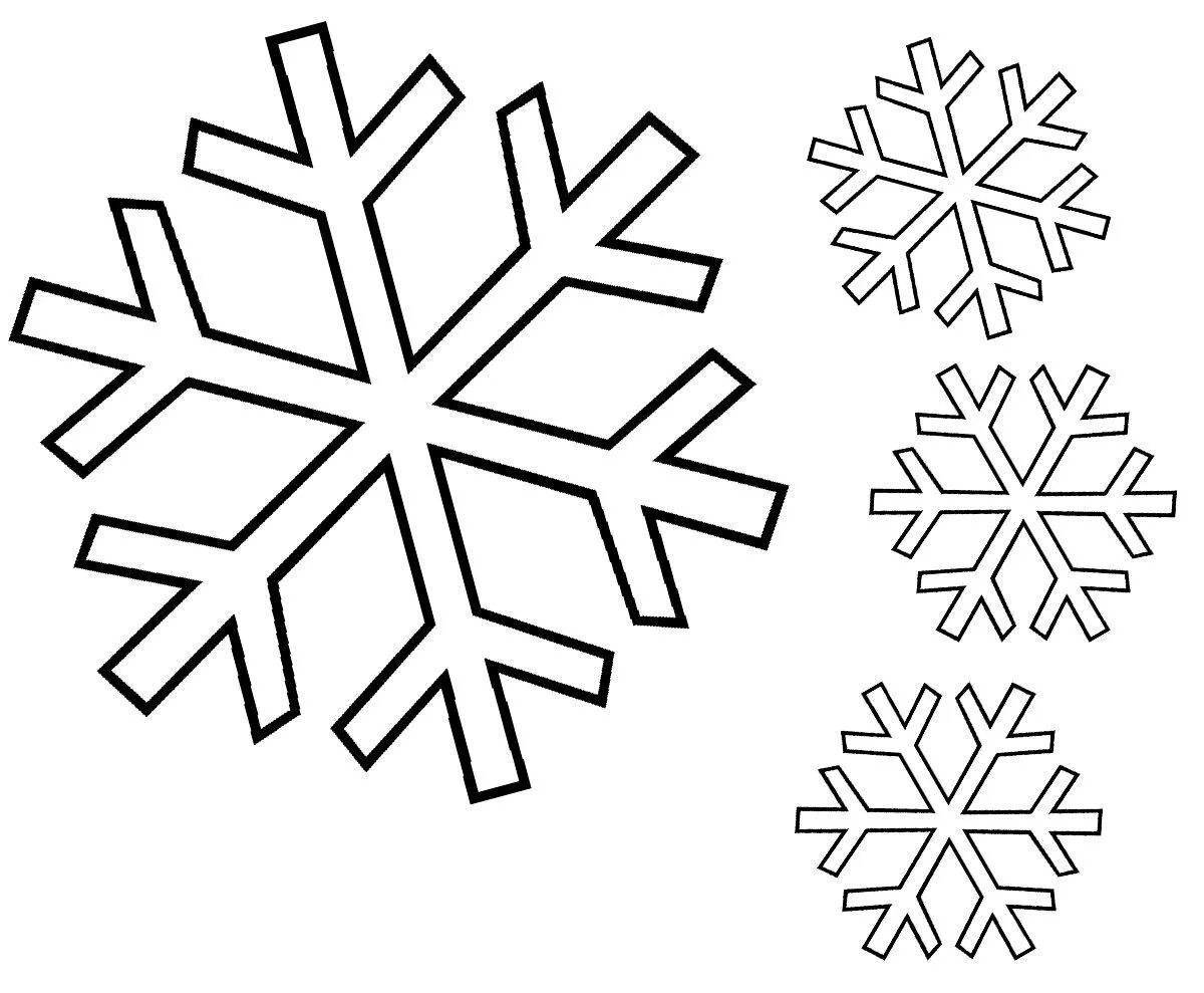 Happy snowflake coloring page
