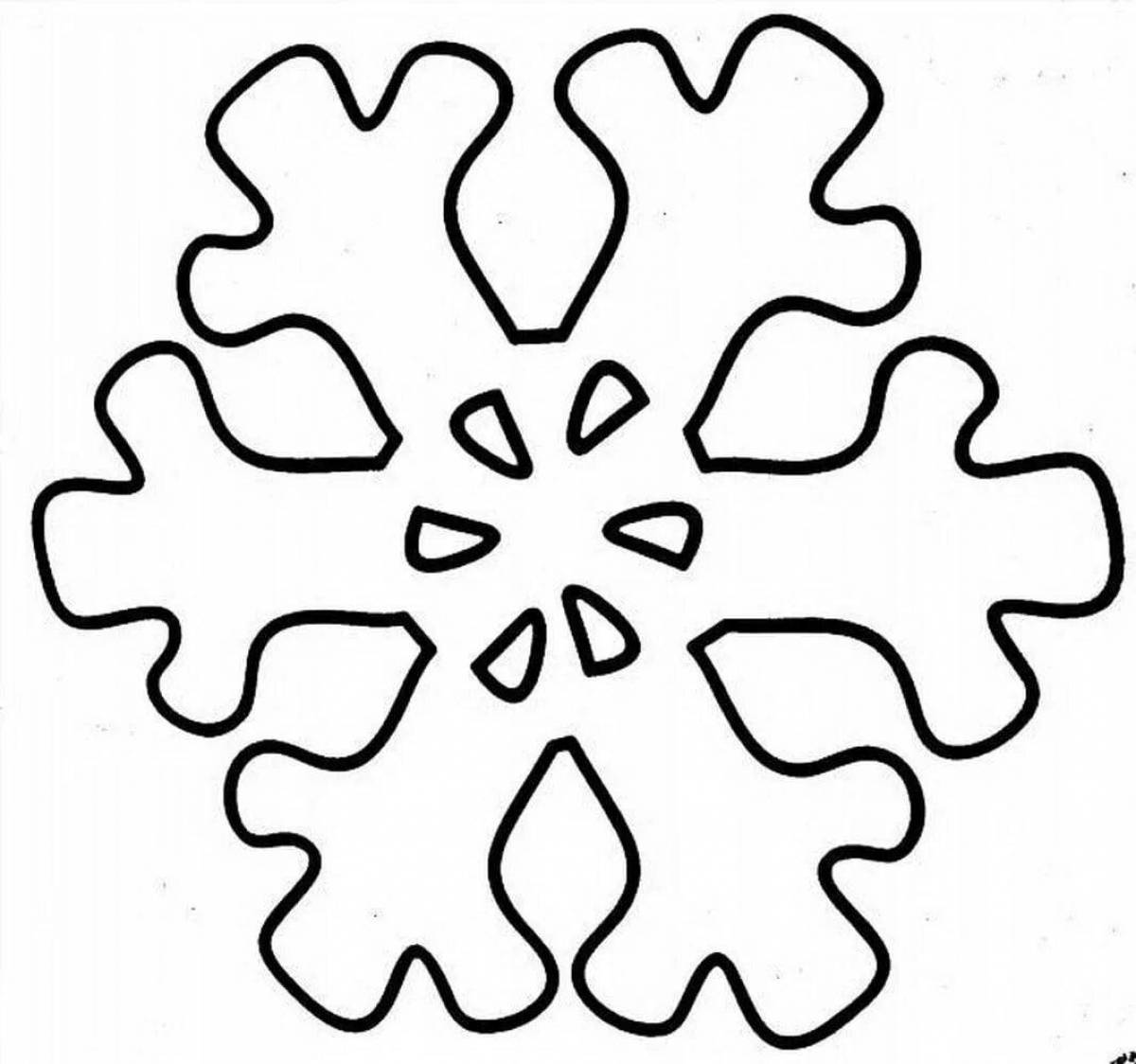 Coloring book luxury snowflake pattern