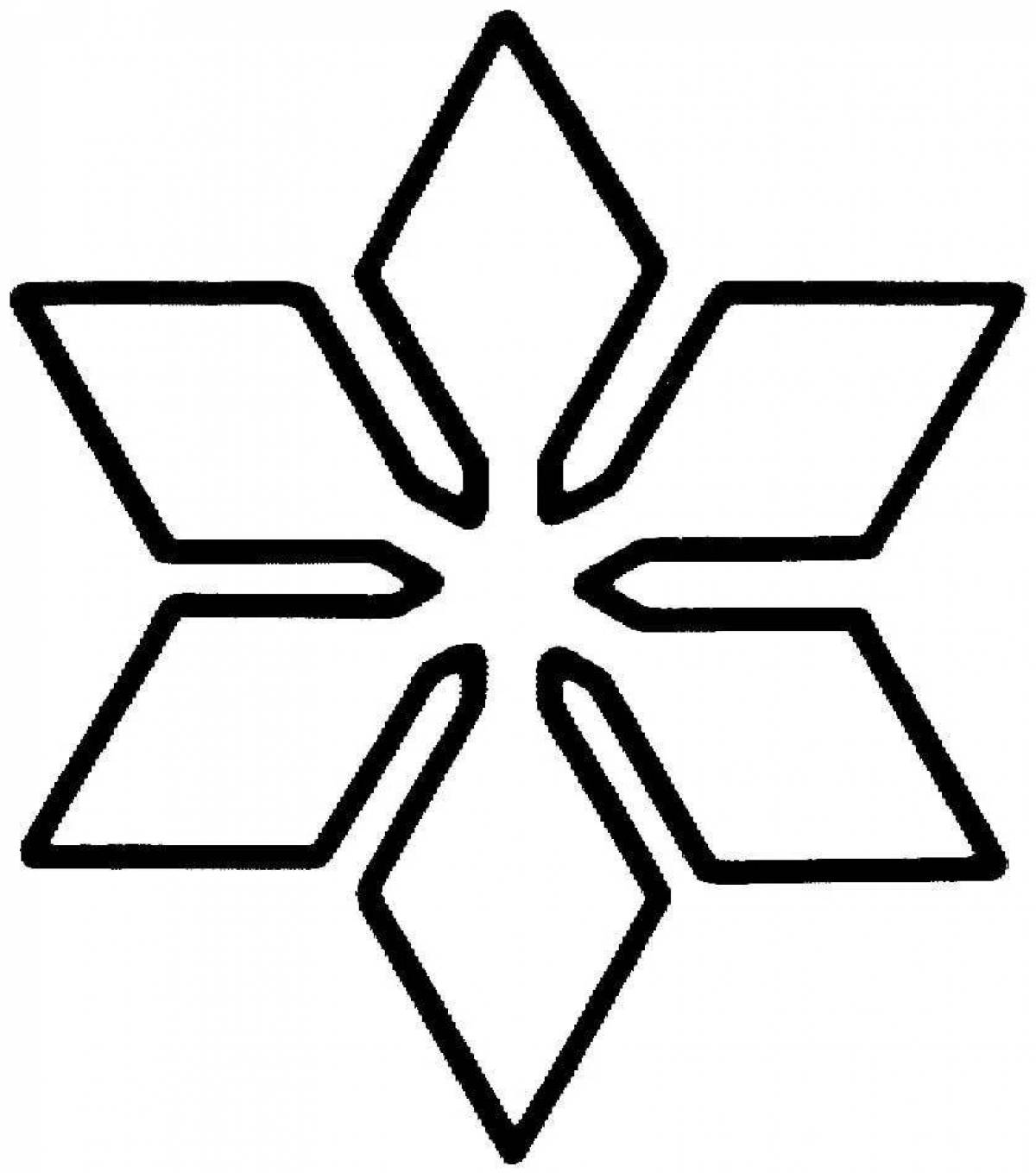 Playful snowflake coloring page