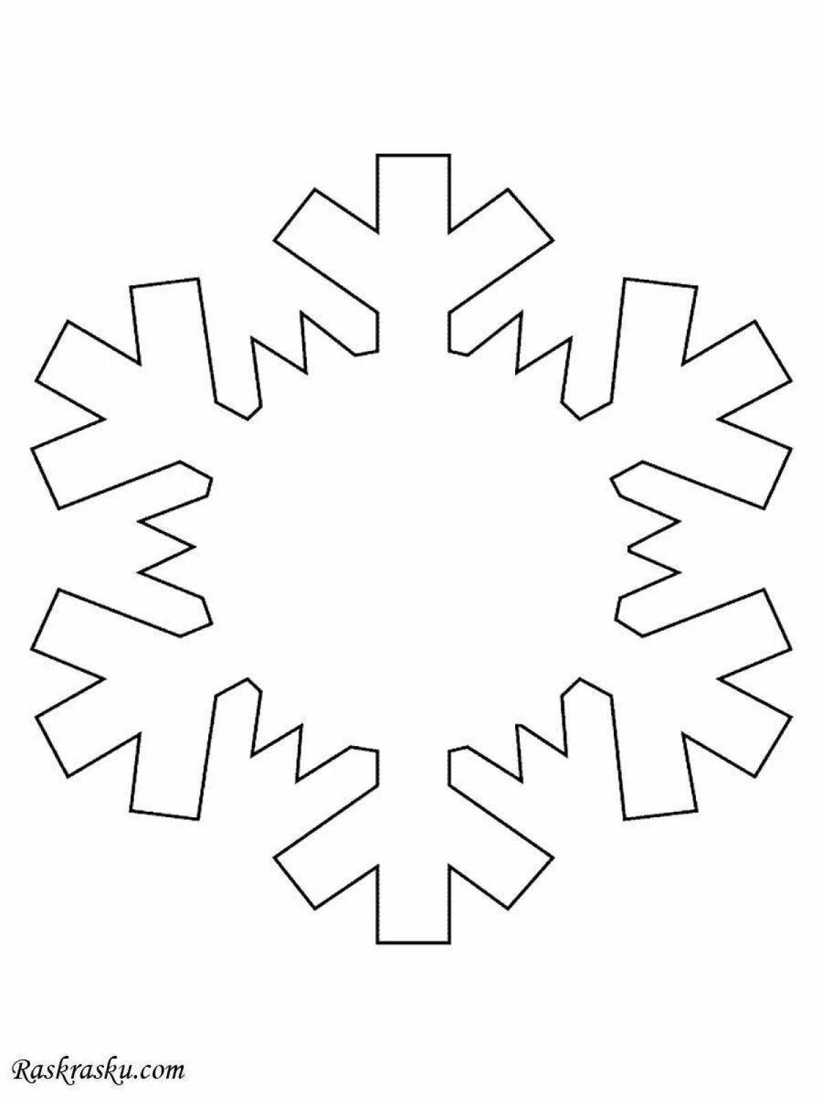 Colouring serene snowflake