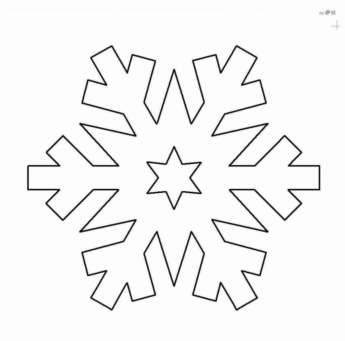 Coloring page spectacular snowflake
