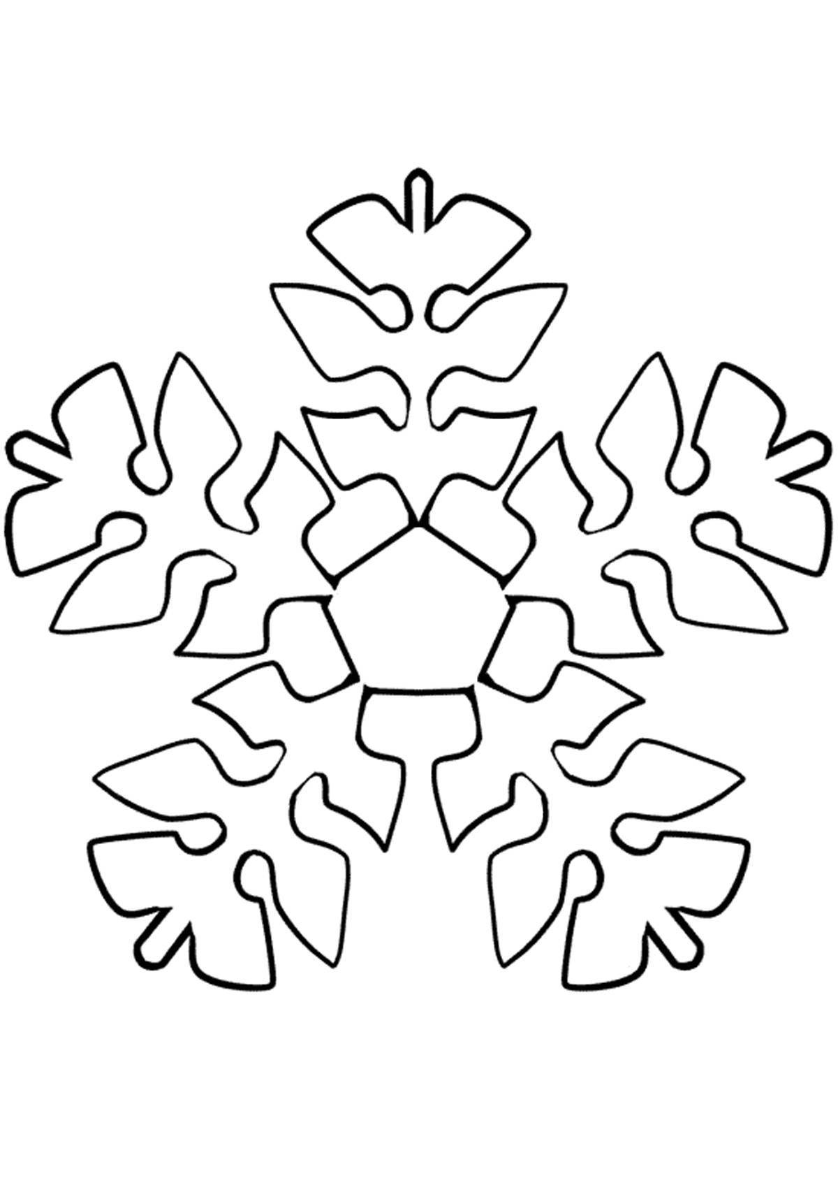 Luxury snowflake coloring book