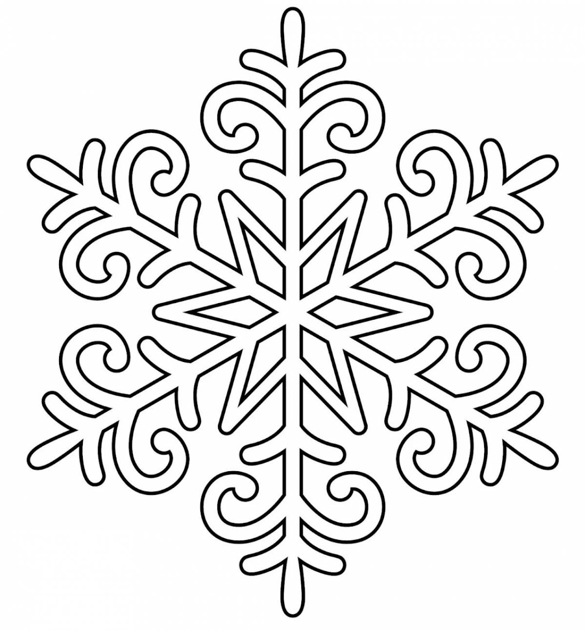 Coloring book unforgettable snowflake