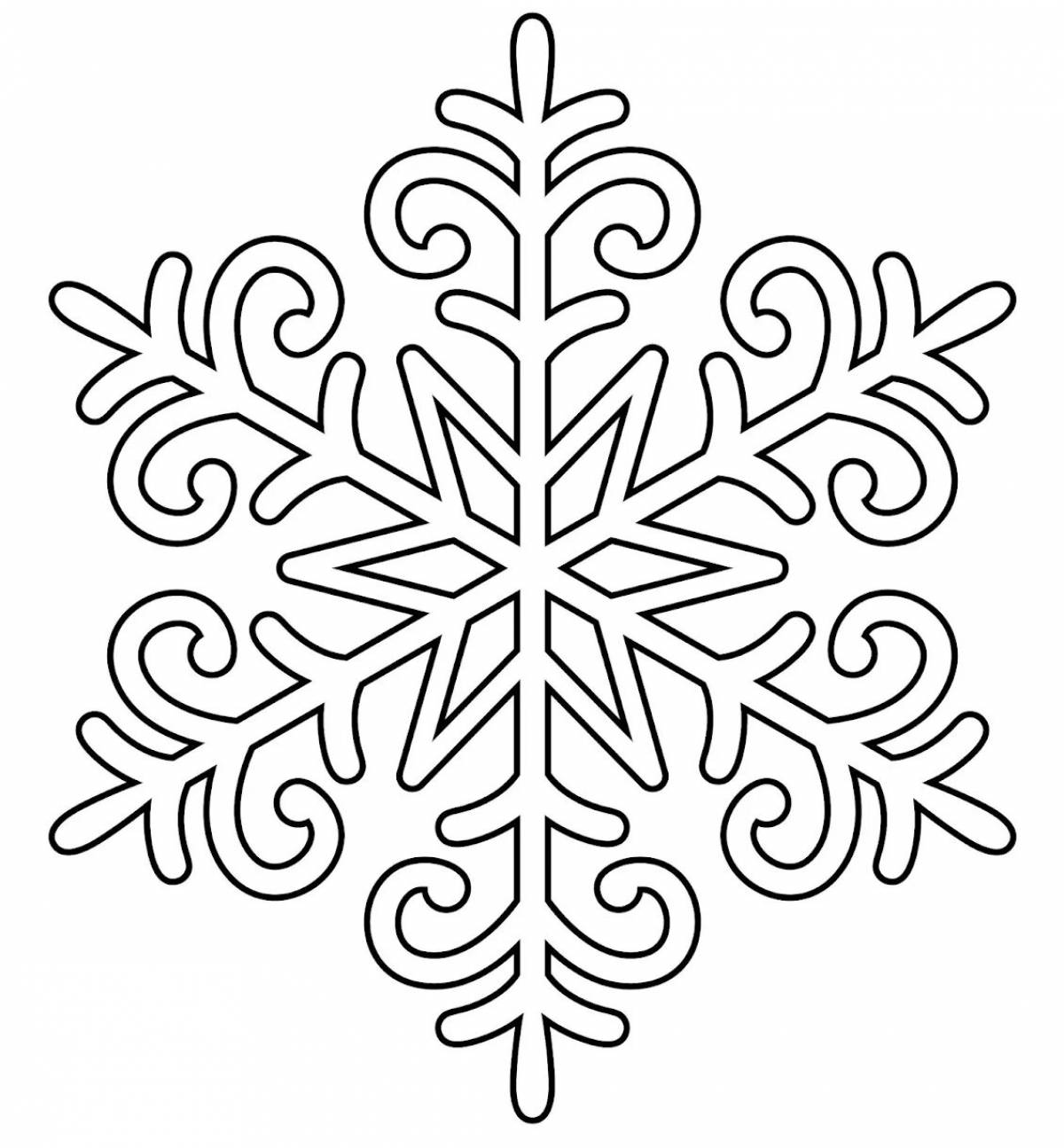 Photo Coloring book unforgettable snowflake