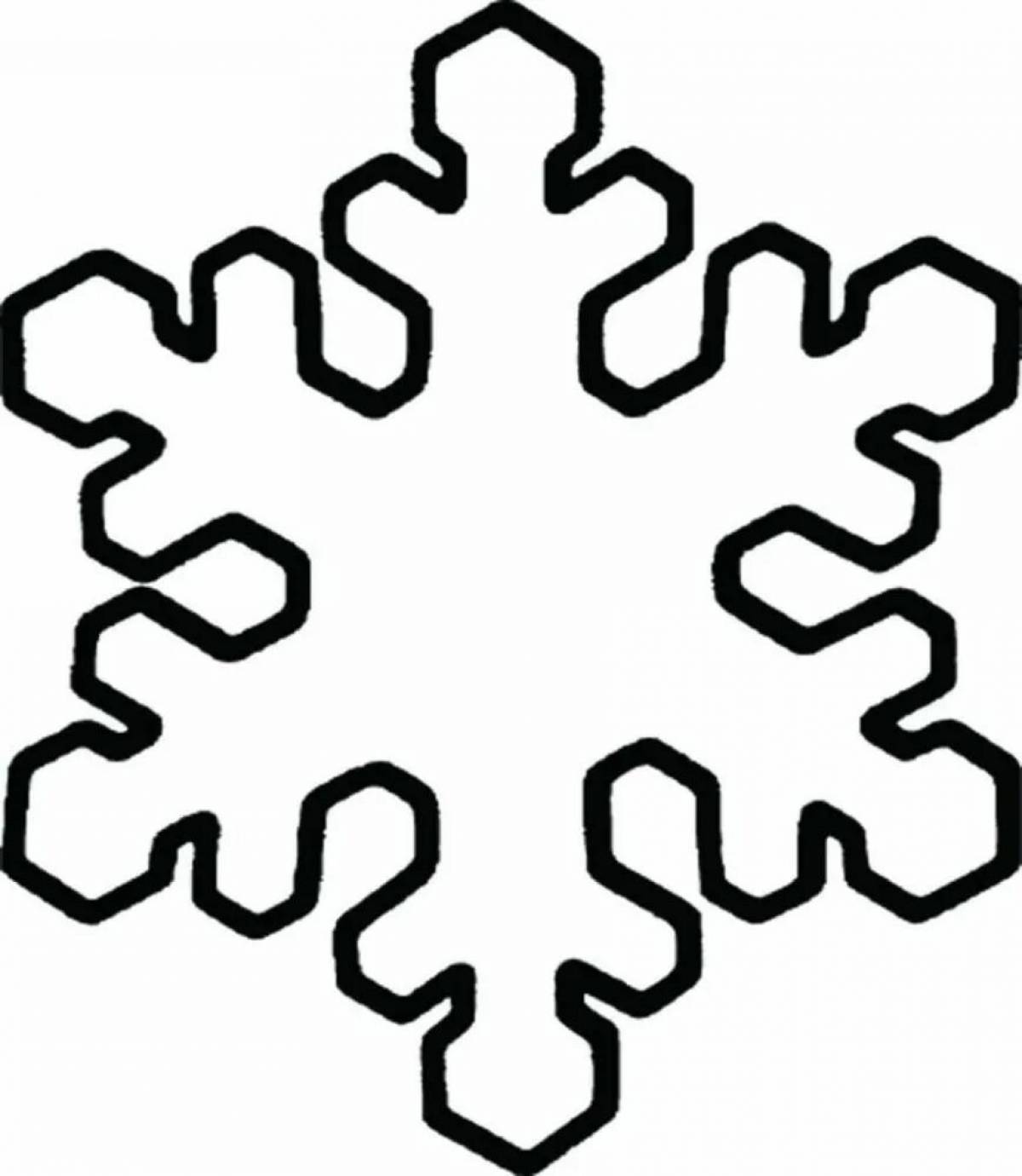 Coloring page wonderful pattern with snowflakes
