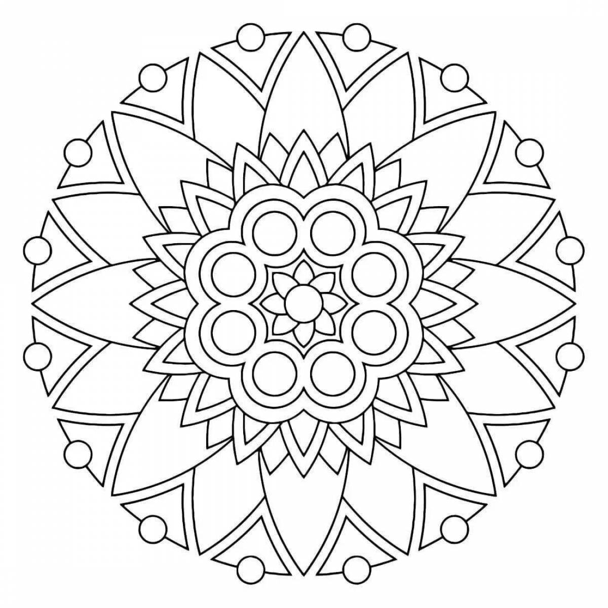 Greatly coloring the mandala light page