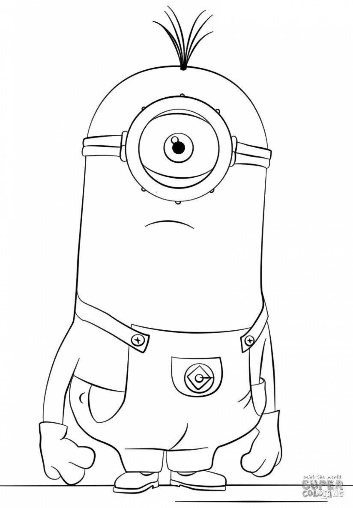 Coloring funny kevin the minion