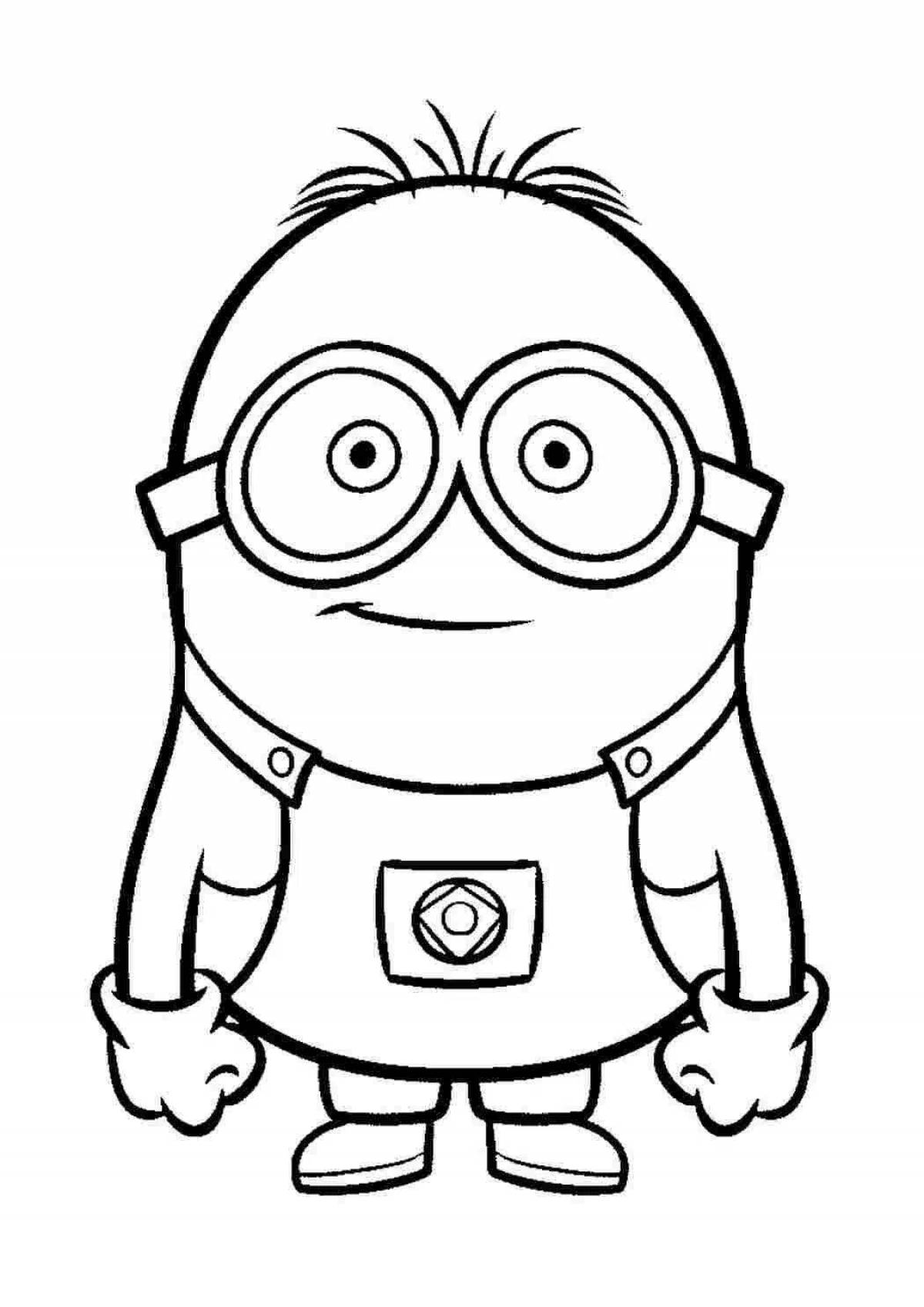 Photo Coloring playful kevin the minion