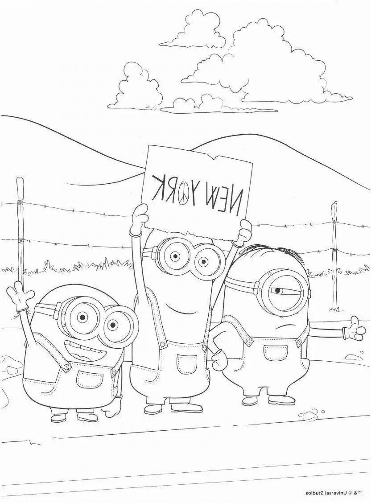 Kevin Minion coloring page
