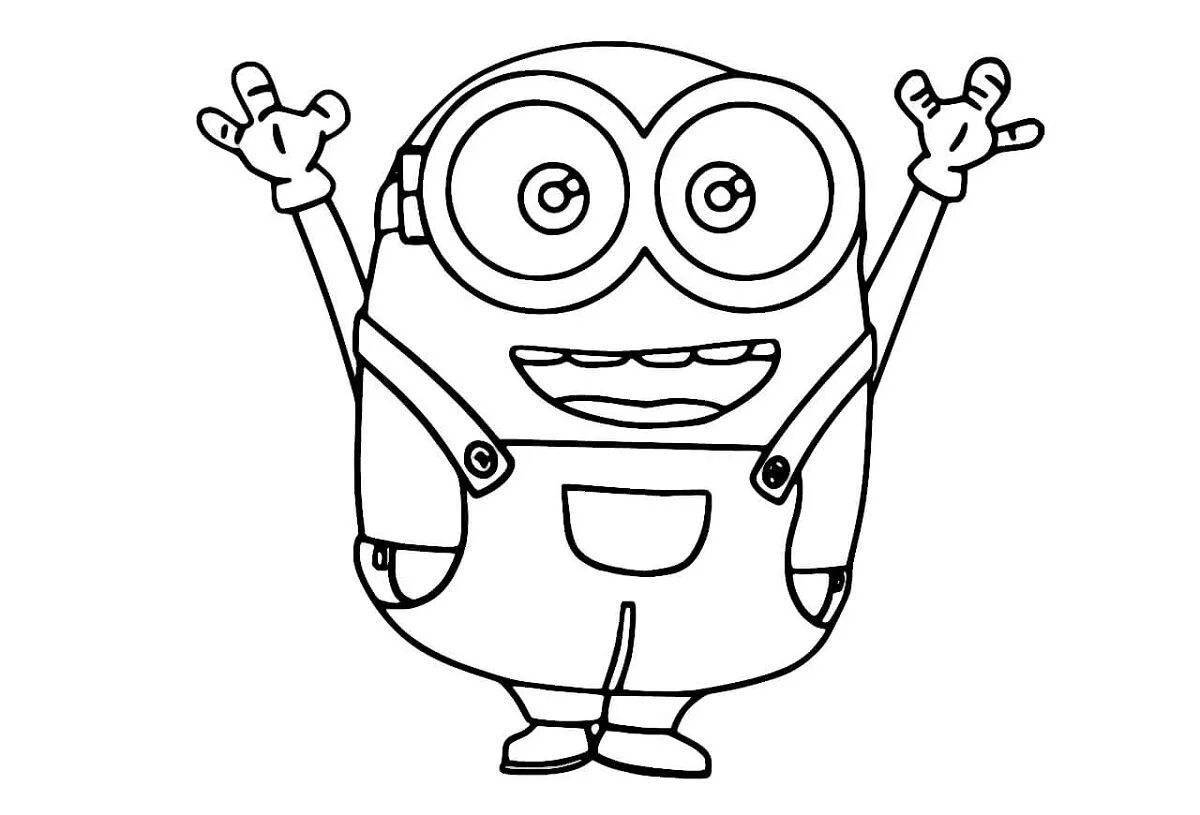 Living kevin the minion coloring page