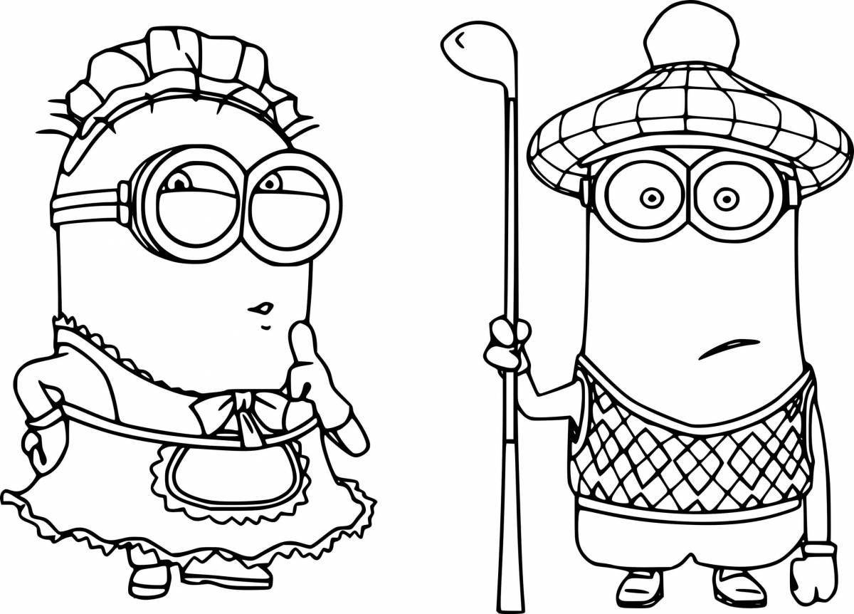 Innovative Minion Kevin Coloring Page