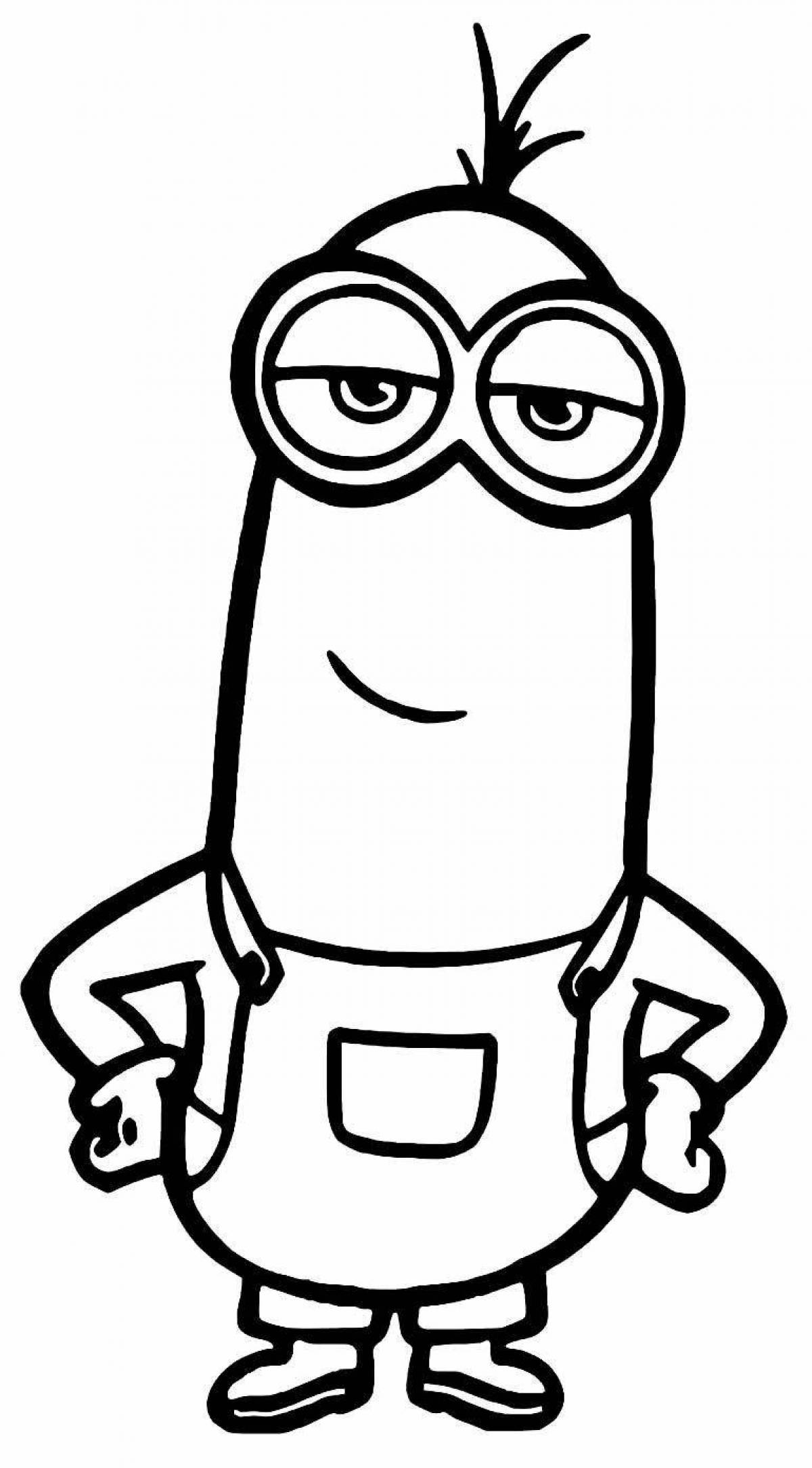 Coloring the amazing kevin the minion