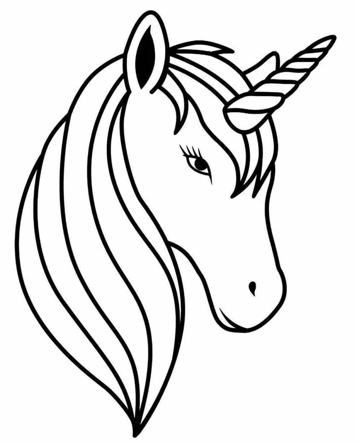 Elegant coloring simple unicorn