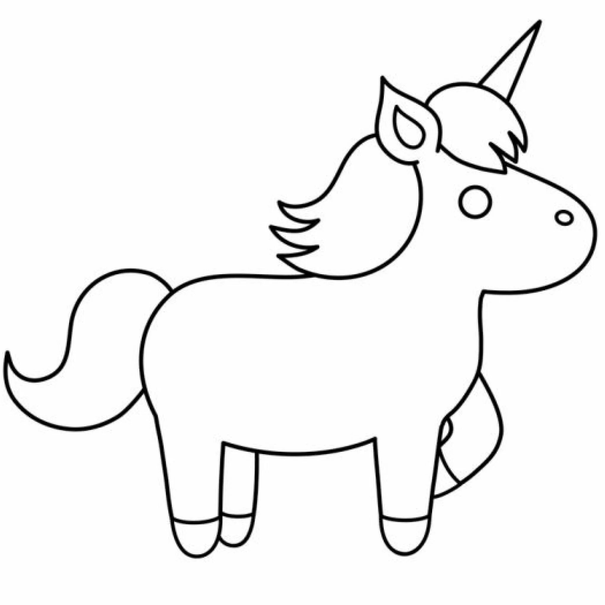 Extraordinary coloring simple unicorn