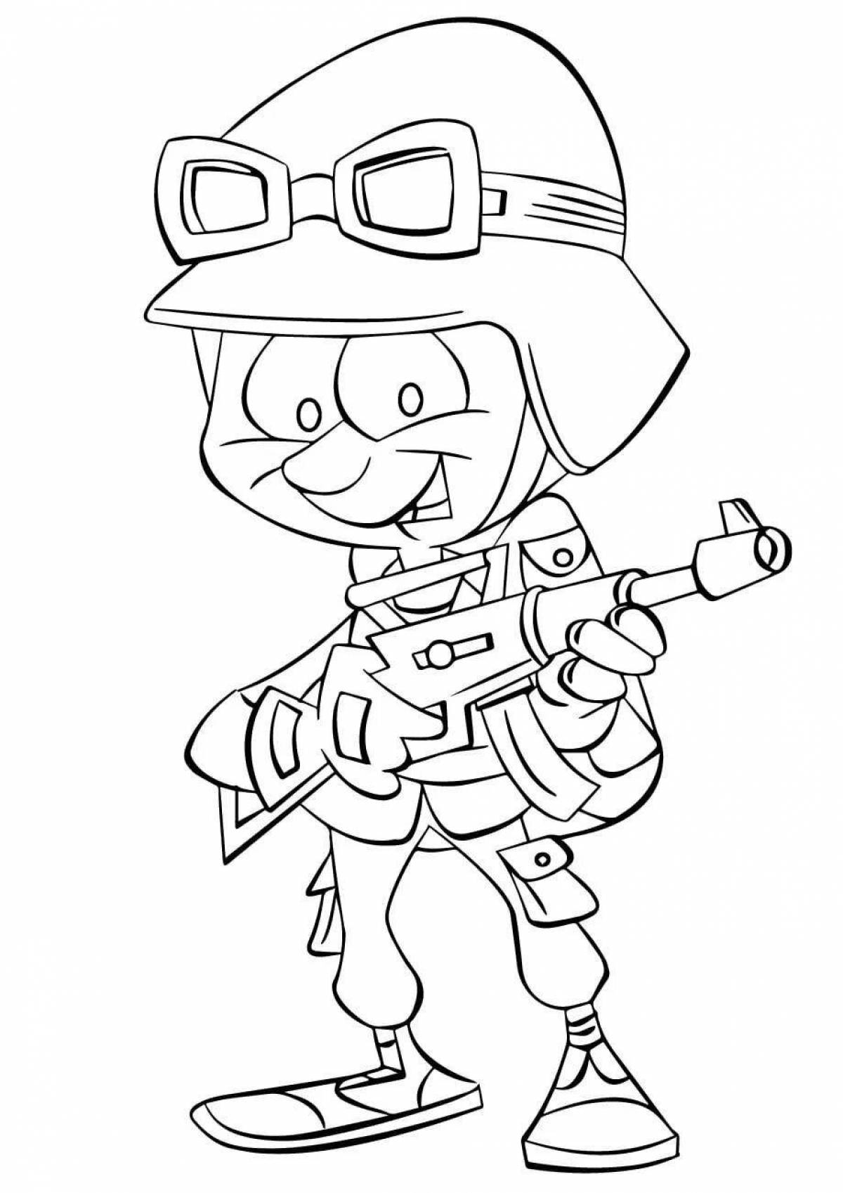 Majestic soldier coloring page