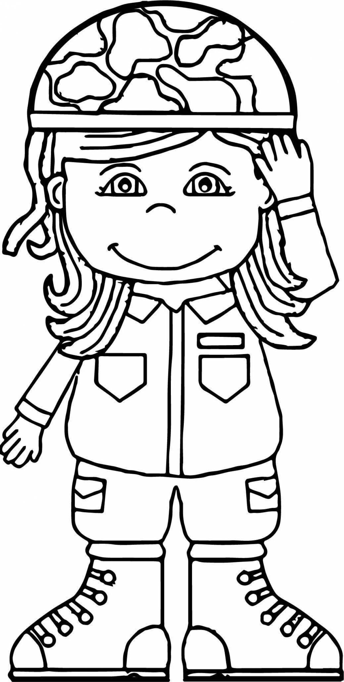 Great soldier coloring page