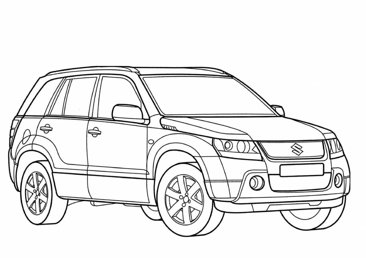 Coloring shining mitsubishi pajero