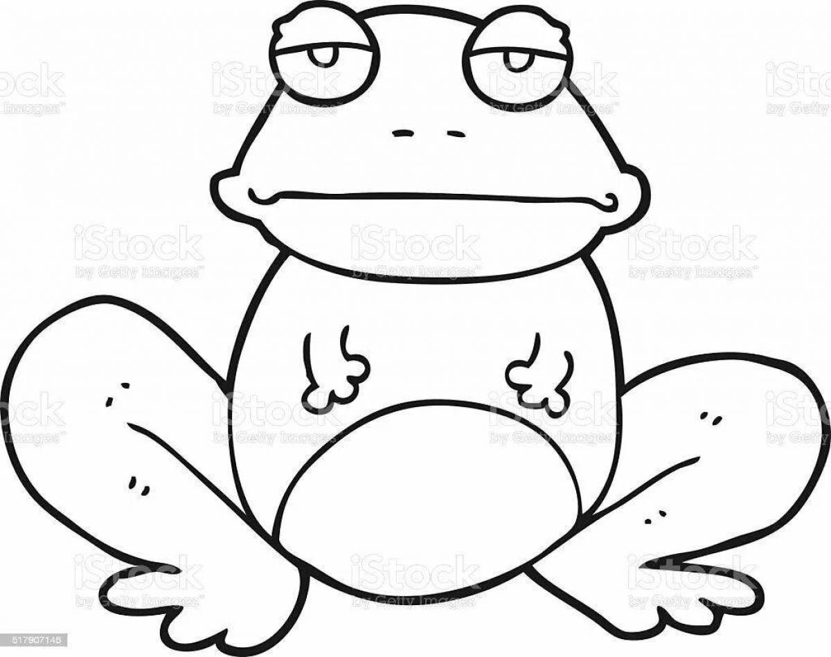 Frog cartoon coloring book