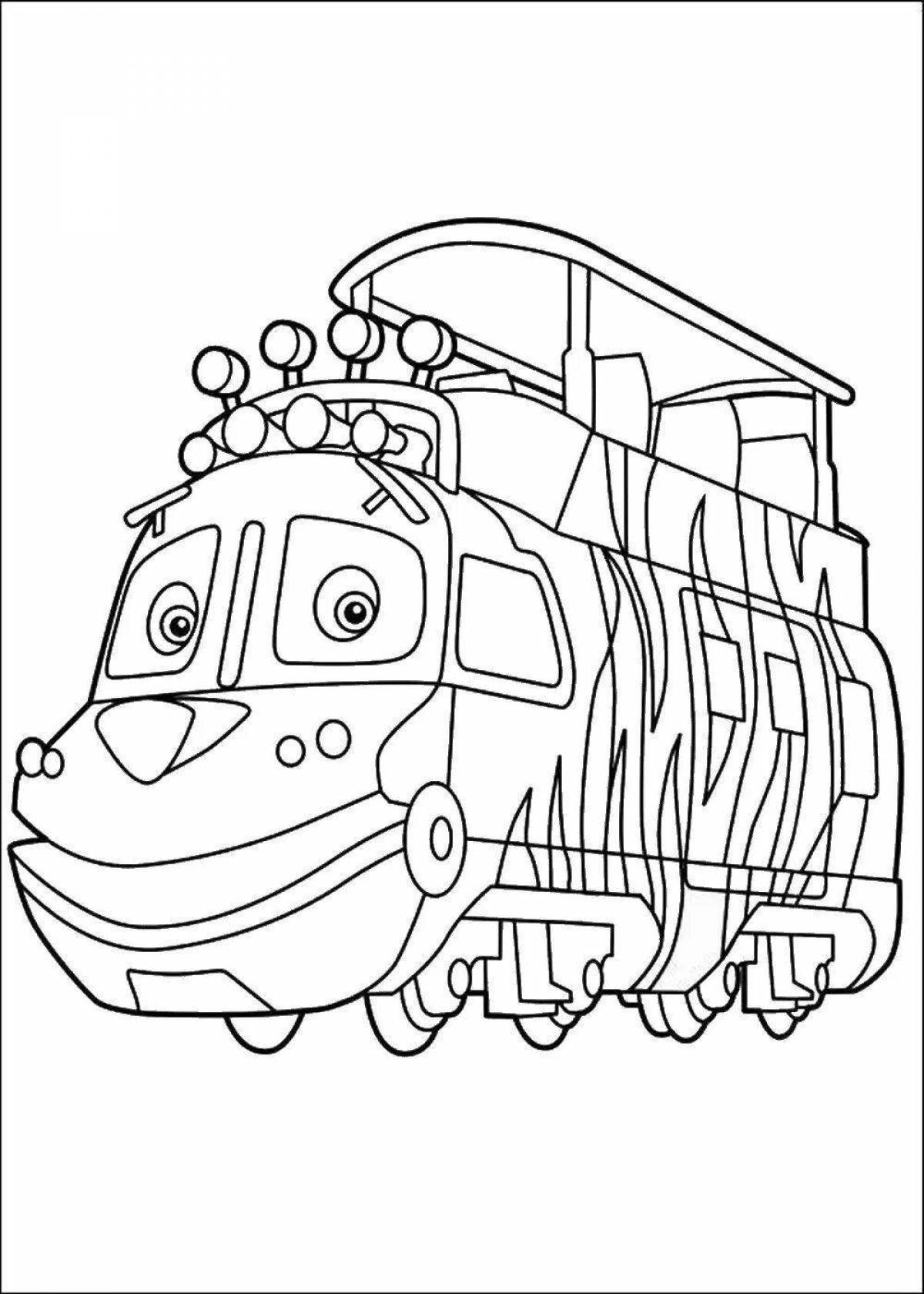 Playful chuggington coloring engine