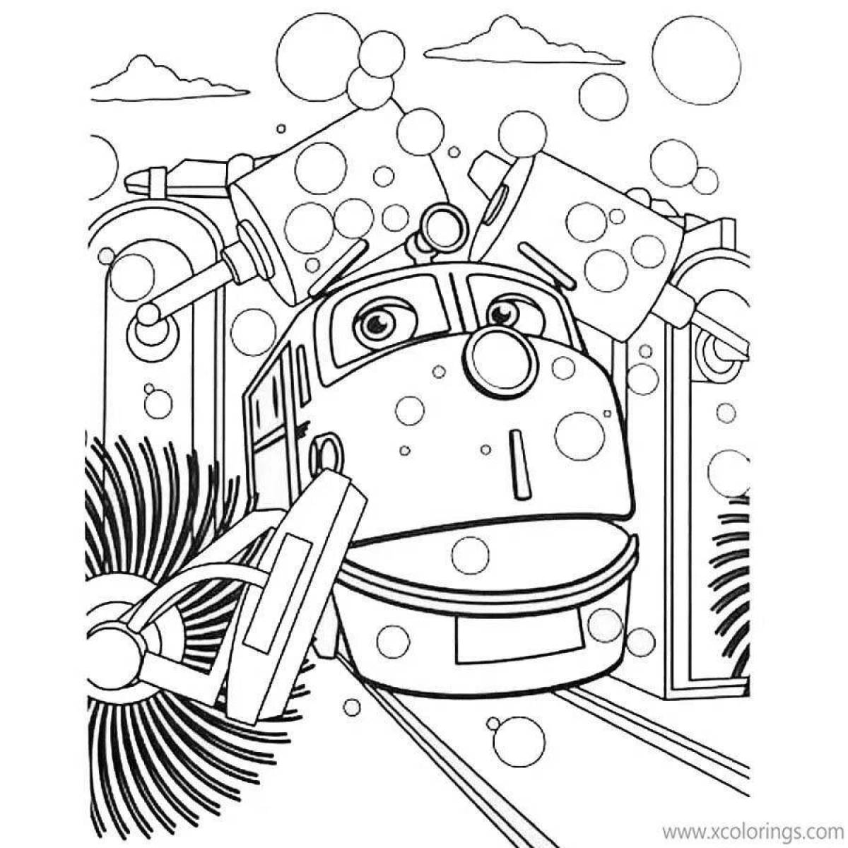 Cute chuggington coloring engine