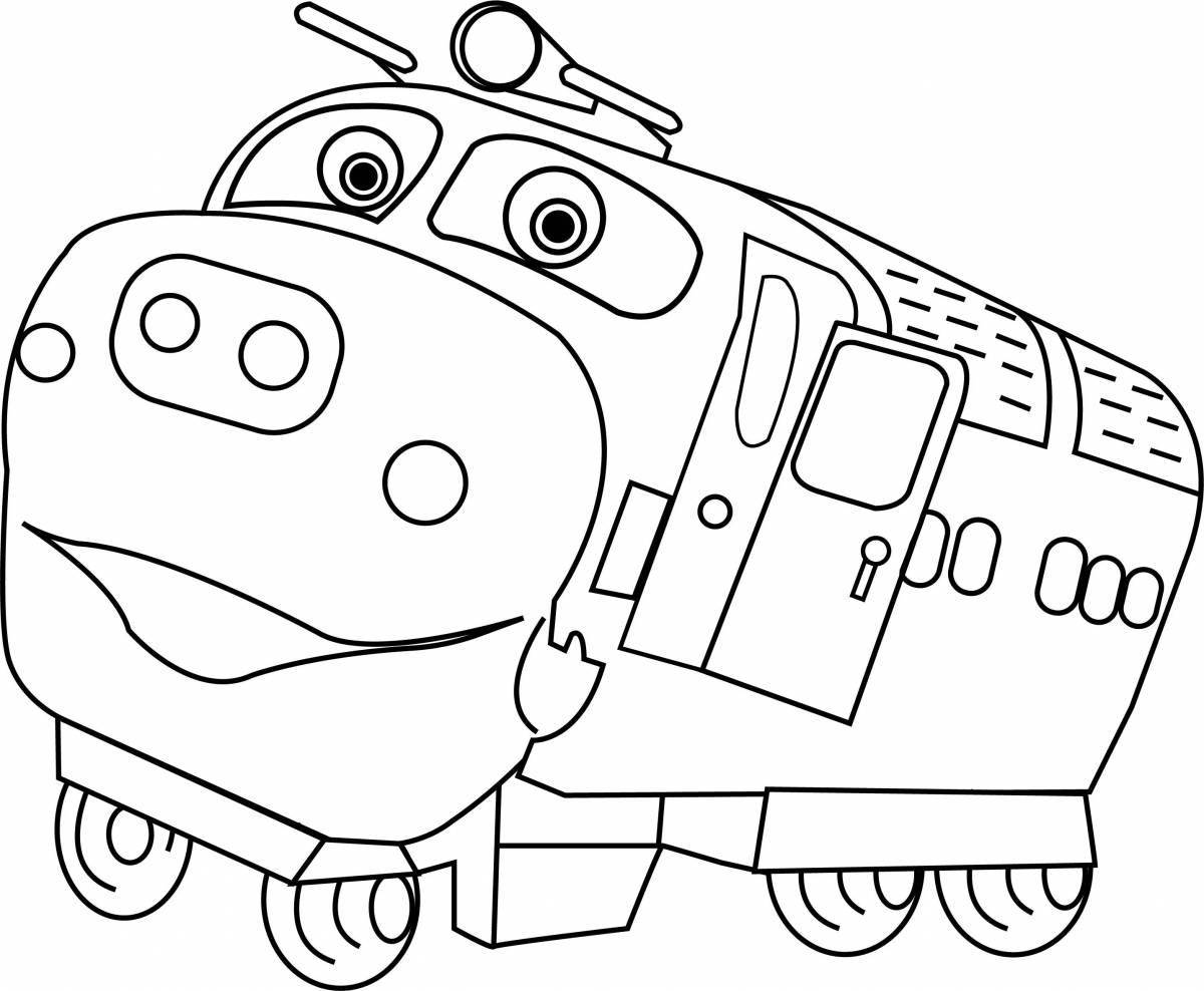 Lovely chuggington coloring engine