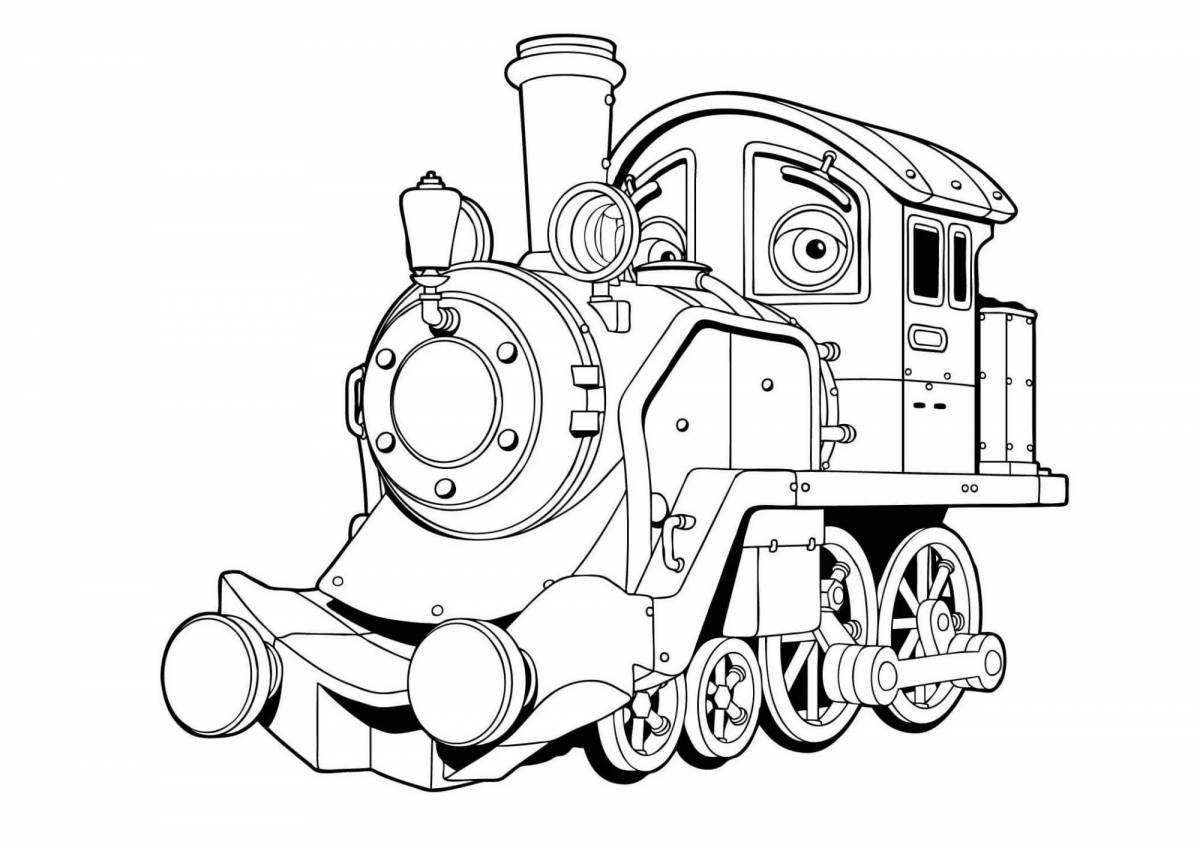 Elegant chuggington locomotive coloring book