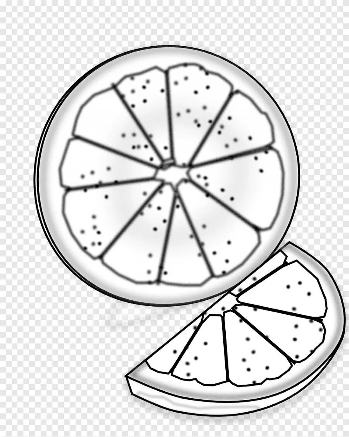 Photo Coloring page shimmering orange slices