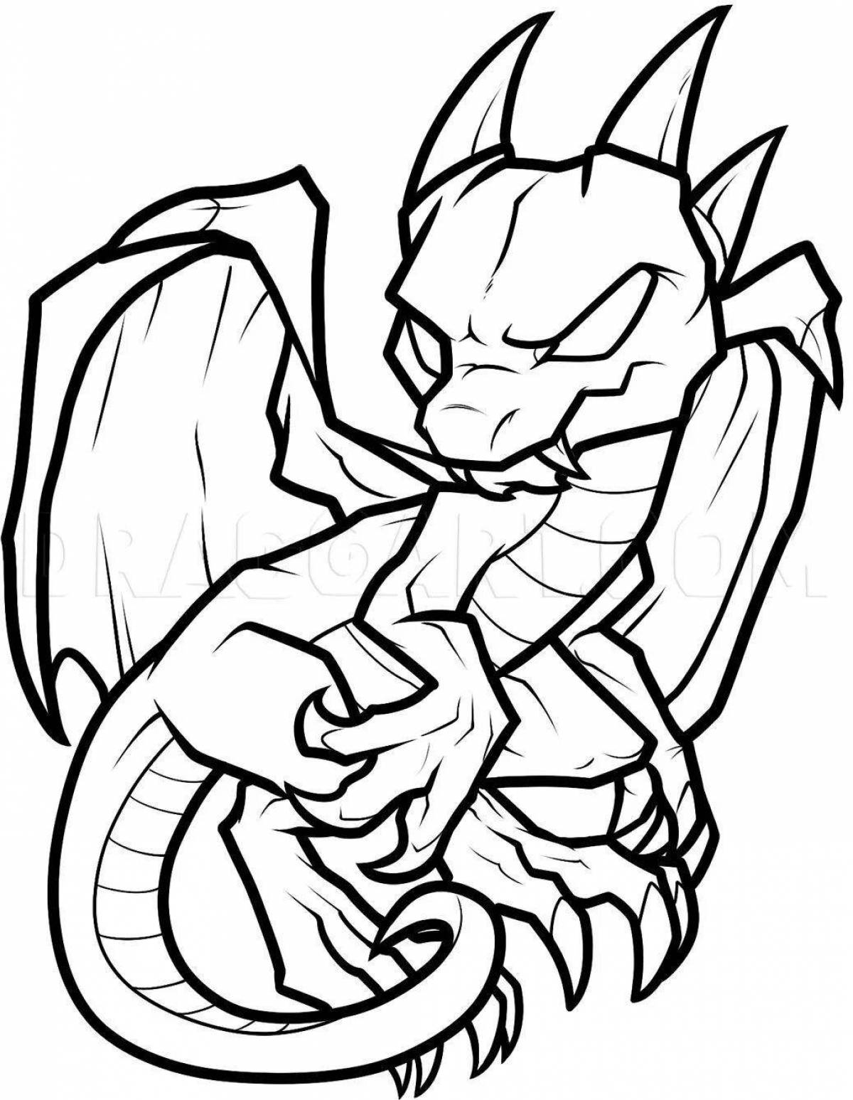 Sinister coloring dragon evil