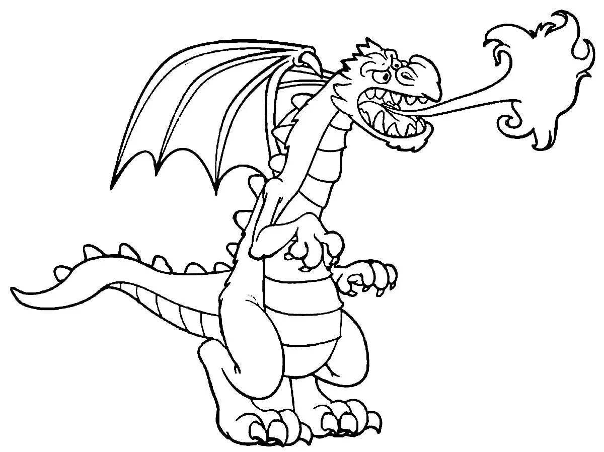 Disgusting coloring dragon evil