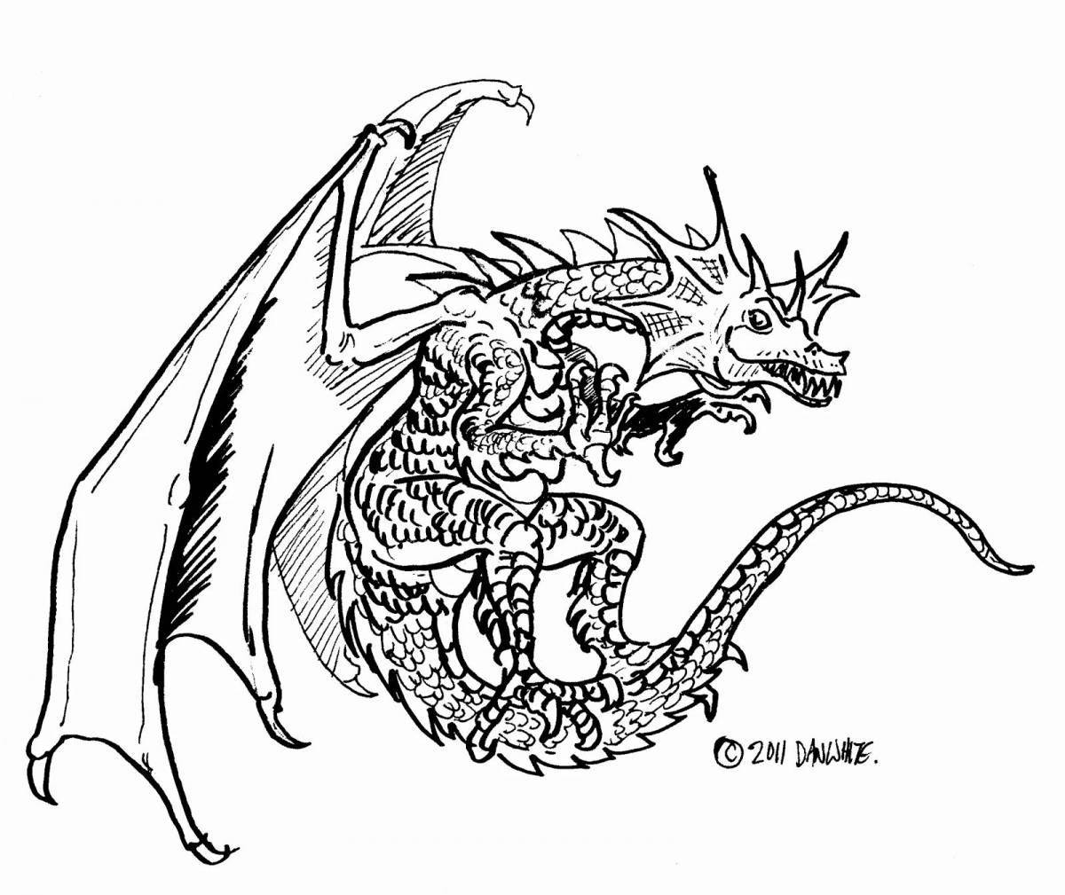 Vile coloring dragon evil
