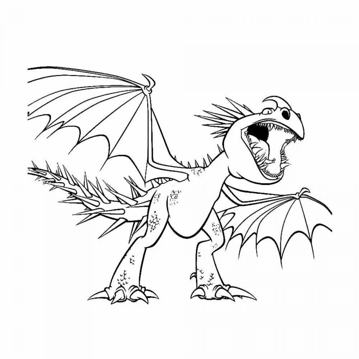Ferine coloring page dragon evil