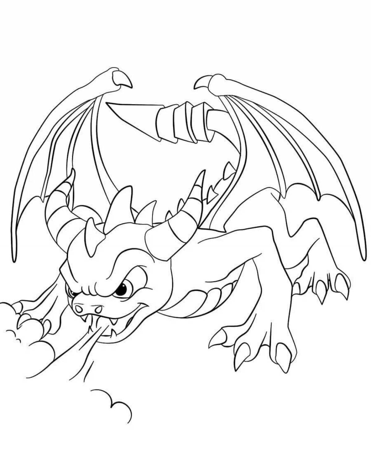 Iniquitous coloring dragon angry