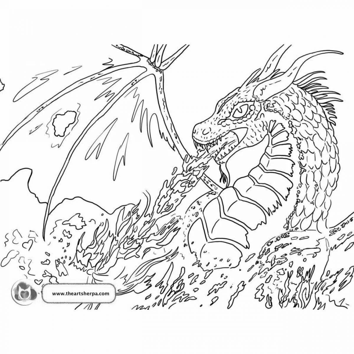 Evil coloring dragon evil