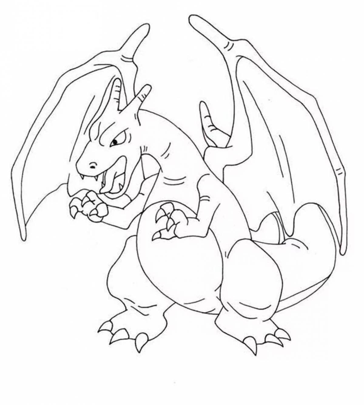 Unholy coloring dragon evil