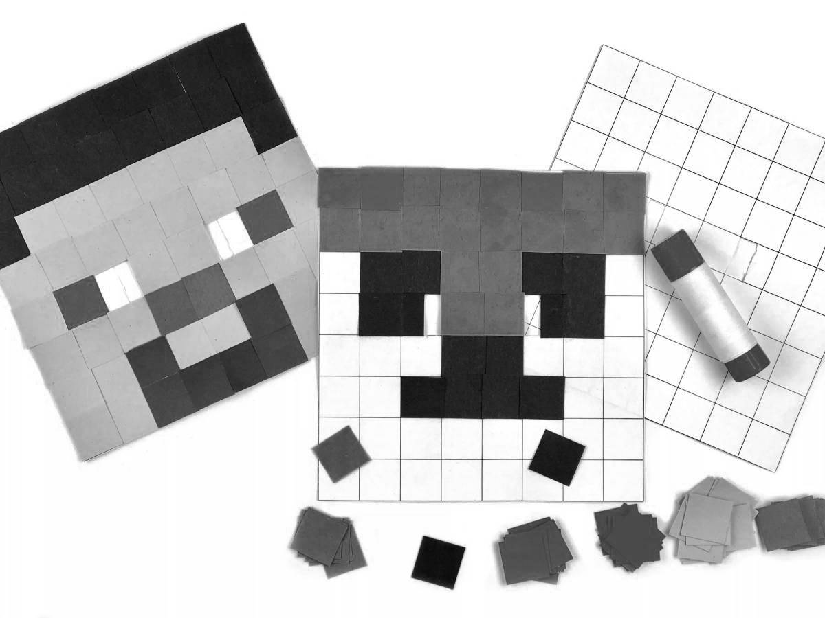 Coloring minecraft incredible masks