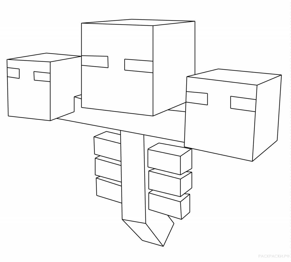 Exquisite minecraft visor coloring page