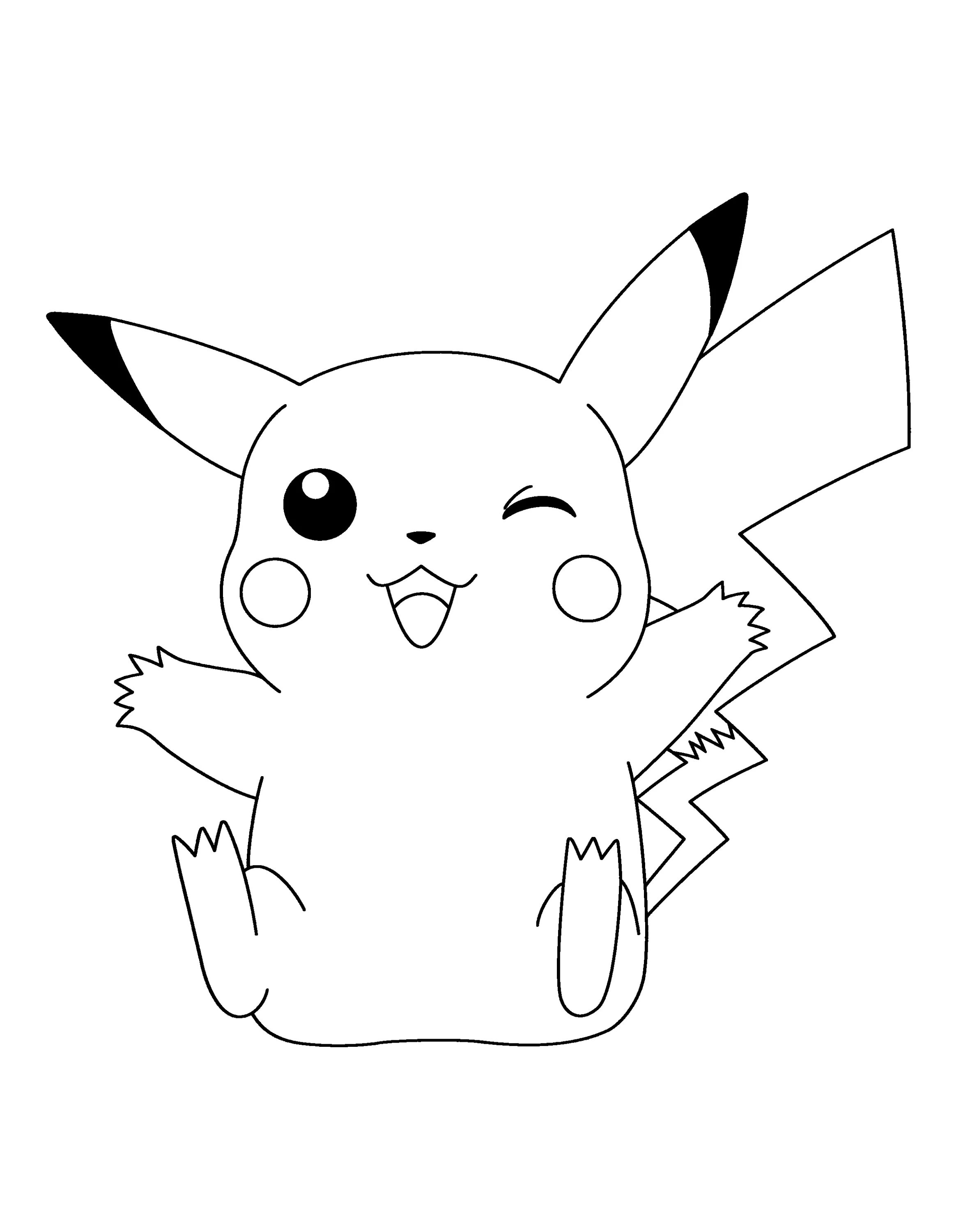 Coloring cute pikachu cat