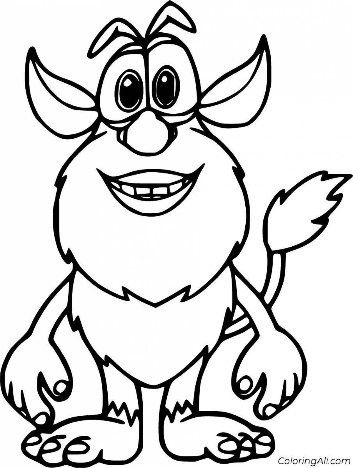 Booba the worm coloring page