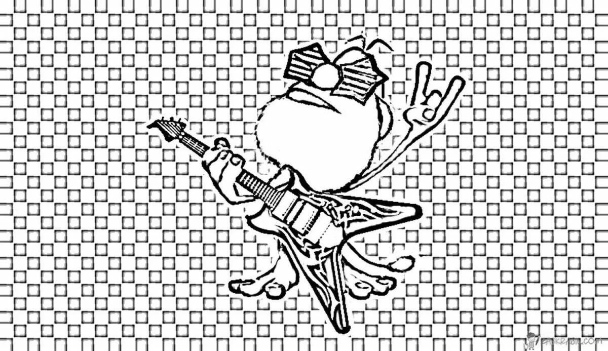 Booba worm coloring page