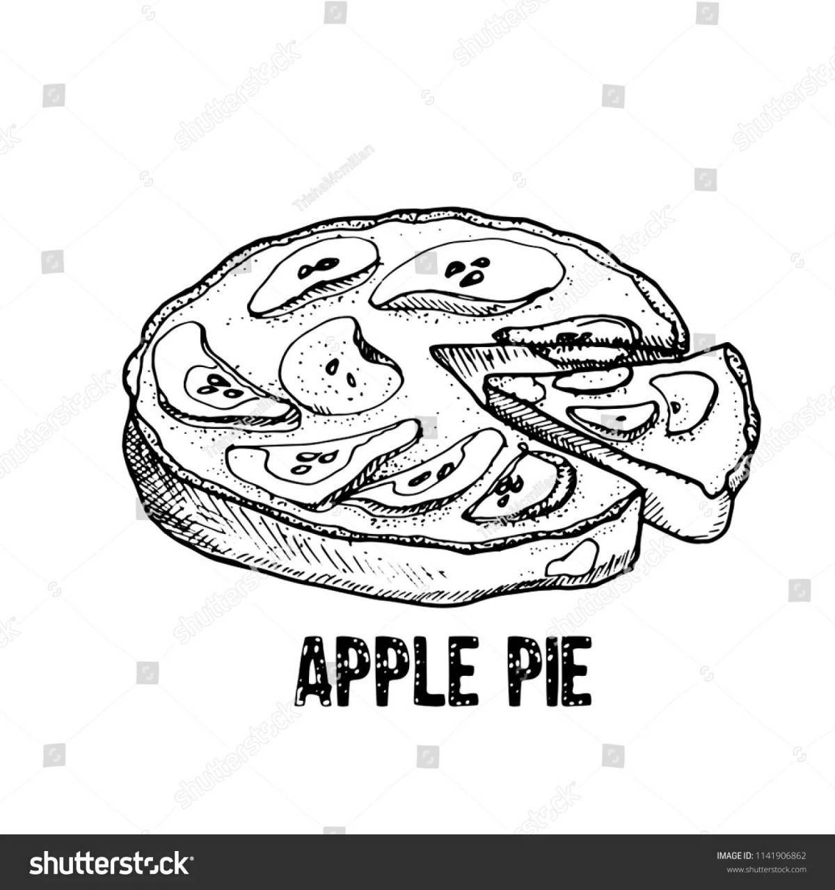 Неотразимая раскраска яблочный пирог