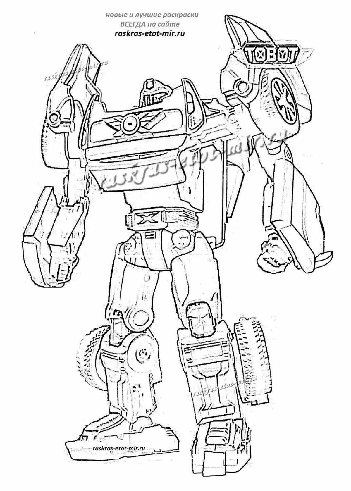 Charming tobot coloring book
