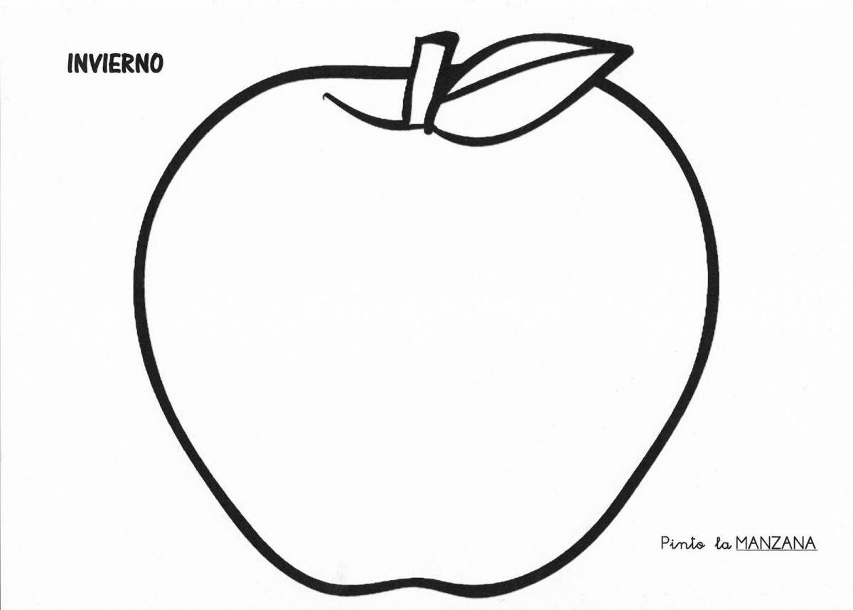 Apple minecraft fat coloring page