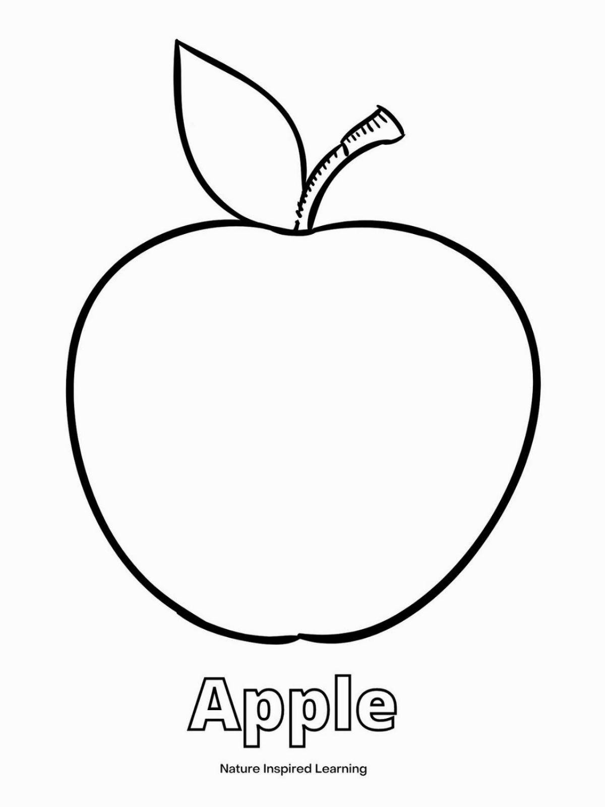 Daring apple minecraft coloring page