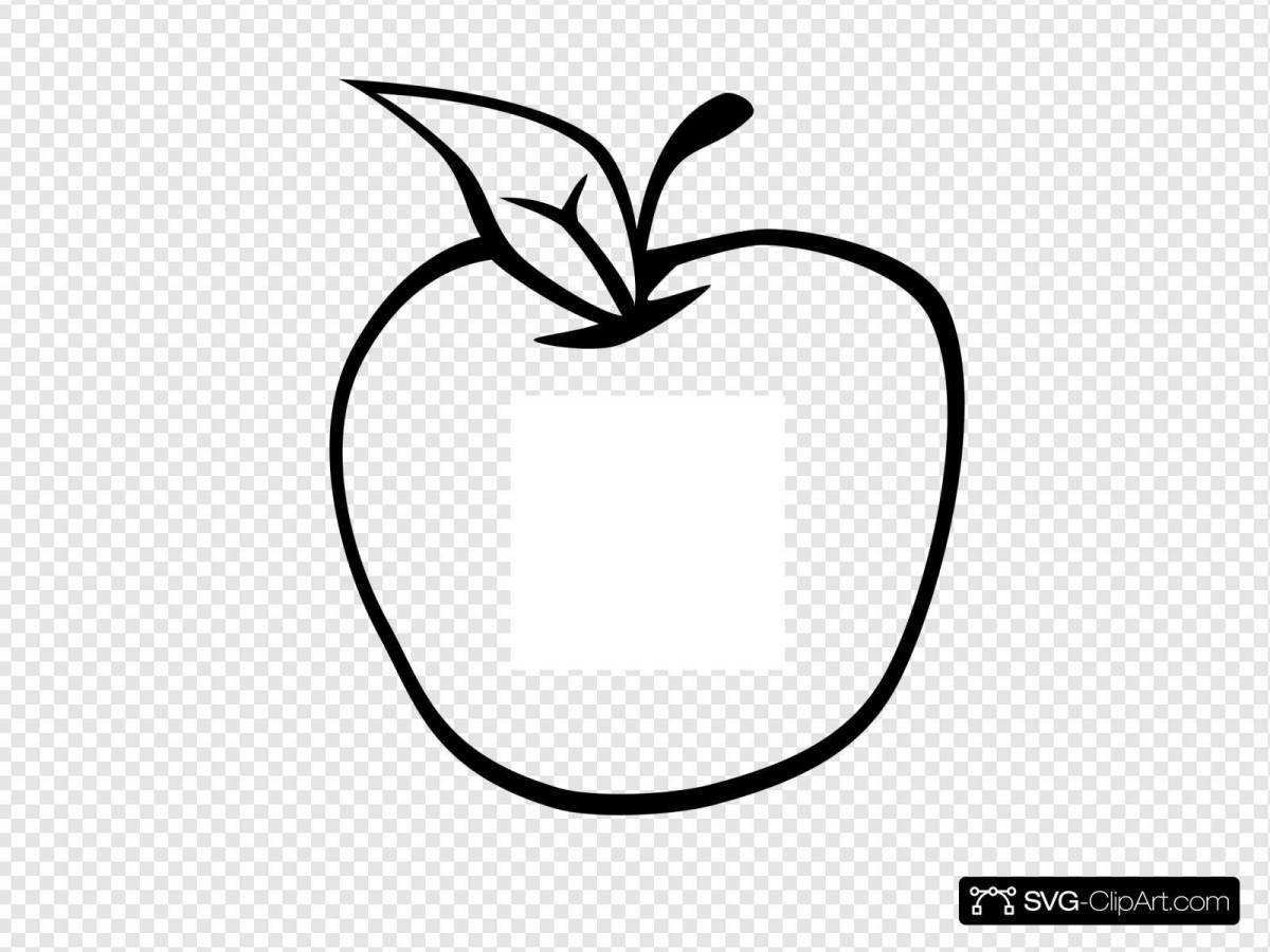 Great apple minecraft coloring page