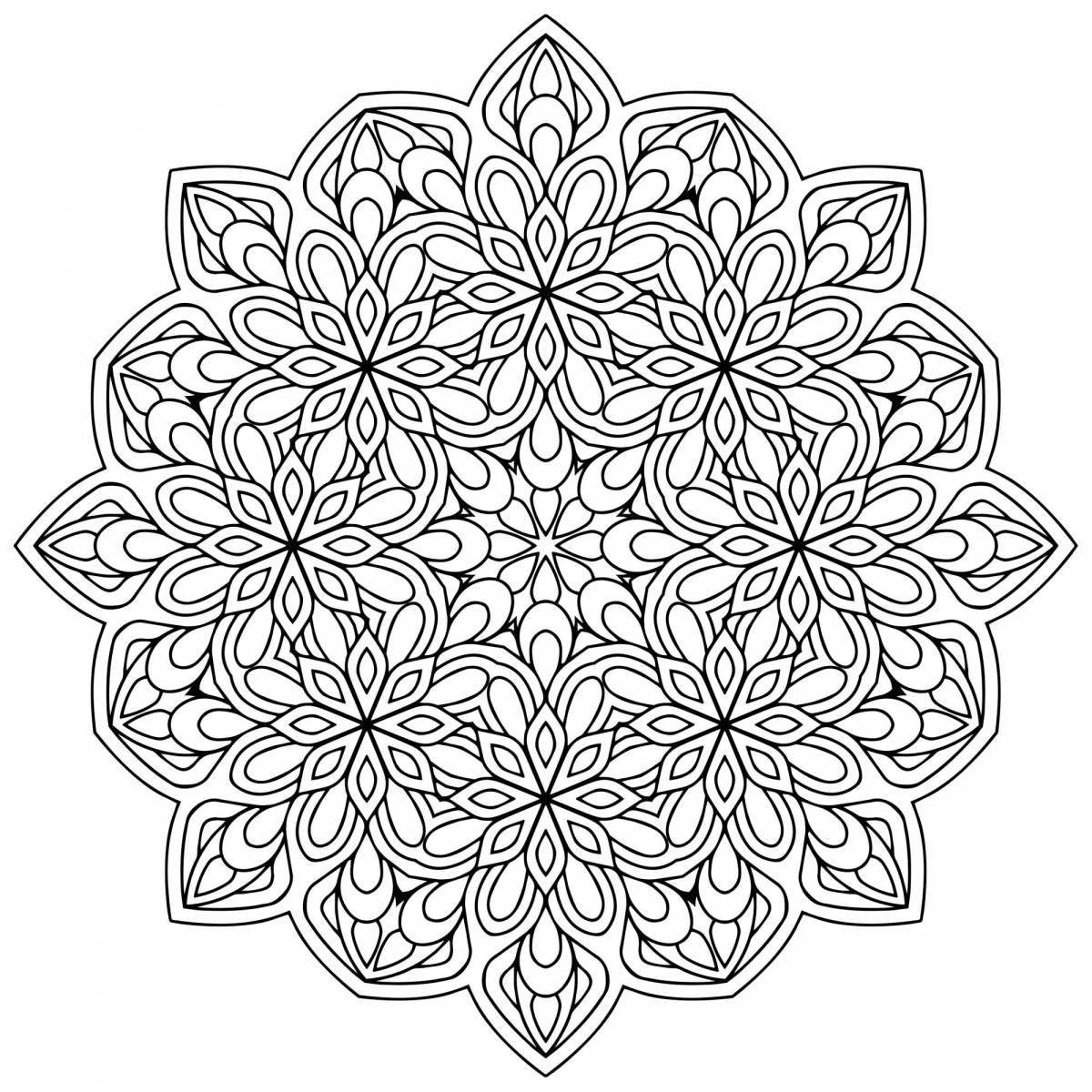 Invigorating anti-stress round coloring book