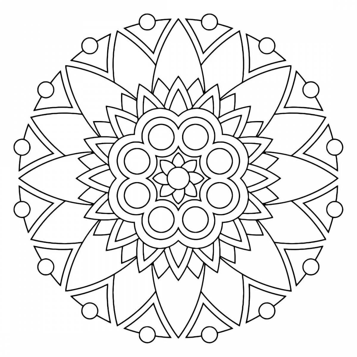 Wonderful anti-stress round coloring book