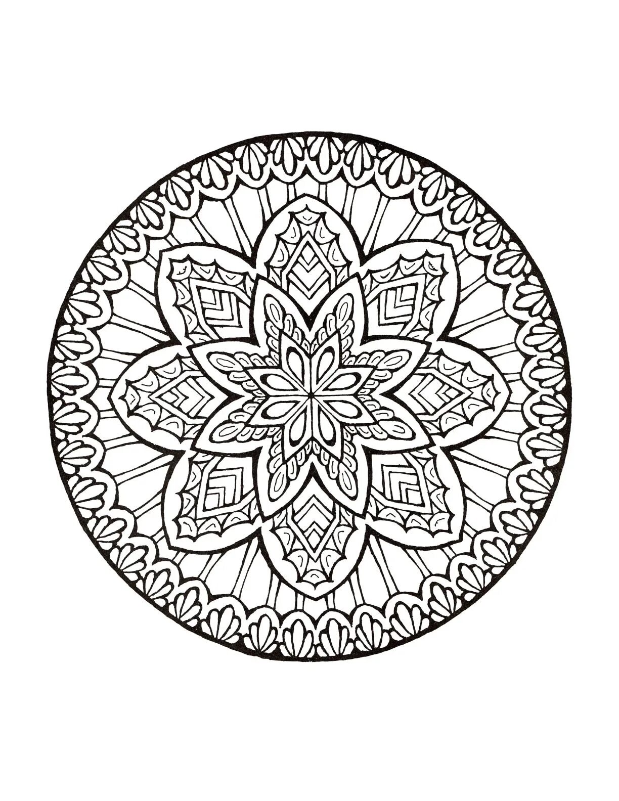 Celestial anti-stress round coloring book