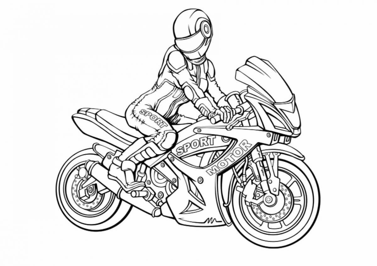 Яркая военная раскраска мотоцикла