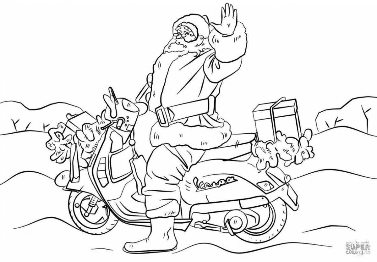 Luxury military motorcycle coloring book